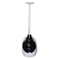Korky Beehive Max Hideaway Toilet Plunger with Holder 16 in. L X 6 in. D