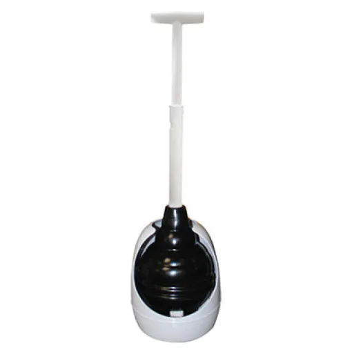 Korky Beehive Max Hideaway Toilet Plunger with Holder 16 in. L X 6 in. D