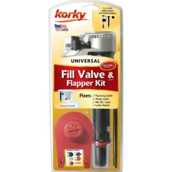 Korky QuietFILL Platinum Red Universal Fill Valve & Flapper Kit 13-1/2 H x 2 Dia. in.