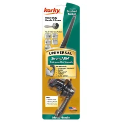 Korky StrongARM Faucet Style, Brushed Nickel Flush Handle