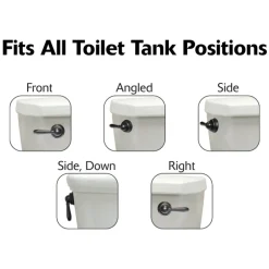 Korky StrongARM Faucet Style, Brushed Nickel Flush Handle