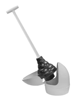 Korky Toilet Plunger with Holder 16 in. L X 6 in. D