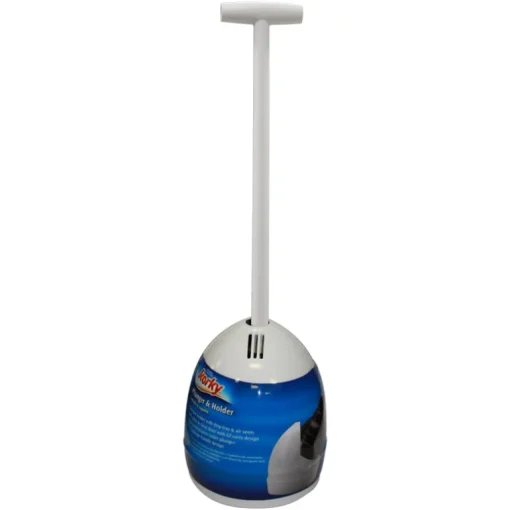 Korky Toilet Plunger with Holder 16 in. L X 6 in. D