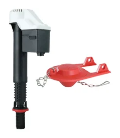 Korky Universal Fit Adjustable QuietFILL Toilet Fill Valve and 2 in. Flapper Kit