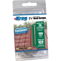 Kreg No. 8 Head X 2-5/8 in. L Square Pan Head Deck Screws 100 pc