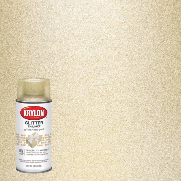 Krylon 401 4 Oz Glistening Gold Glitter Spray (Pack of 6)