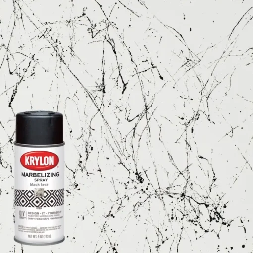 KRYLON Black Acid Free Decorative Finish Marbelizing Spray Paint 4 oz.