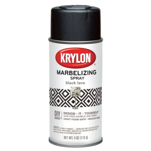KRYLON Black Acid Free Decorative Finish Marbelizing Spray Paint 4 oz.