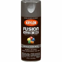 Krylon Fusion All-in-One Dark Metal UV-Resistant Paint & Primer Spray 12 oz. (Pack of 6)