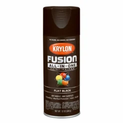Krylon Fusion All-In-One Flat Black Paint + Primer Spray Paint 12 oz (Pack of 6).