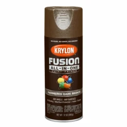 Krylon Fusion All-In-One Hammered Dark Bronze Paint + Primer Spray Paint 12 oz (Pack of 6).