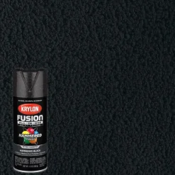 Krylon Fusion All-In-One Hammered Black Paint + Primer Spray Paint 12 oz (Pack of 6).
