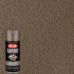 Krylon Fusion All-In-One Hammered Brown Paint + Primer Spray Paint 12 oz (Pack of 6).