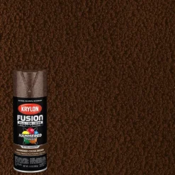 Krylon Fusion All-In-One Hammered Cocoa Brown Paint + Primer Spray Paint 12 oz (Pack of 6).