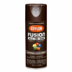 Krylon Fusion All-In-One Hammered Cocoa Brown Paint + Primer Spray Paint 12 oz (Pack of 6).