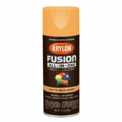Krylon Fusion All-In-One Matte Wild Honey Paint + Primer Spray Paint 12 oz (Pack of 6).