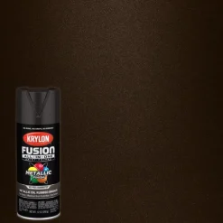 Krylon Fusion All-In-One Metallic Oil Rubbed Bronze Paint + Primer Spray Paint 12 oz (Pack of 6).
