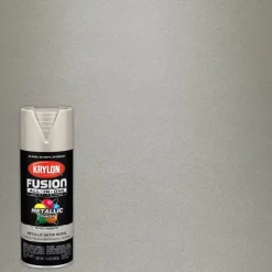 Krylon Fusion All-In-One Metallic Silver Paint + Primer Spray Paint 12 oz (Pack of 6).