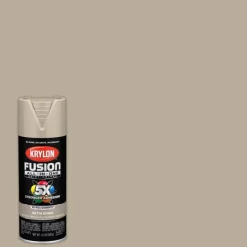 Krylon Fusion All-In-One Satin Khaki Paint + Primer Spray Paint 12 oz (Pack of 6).