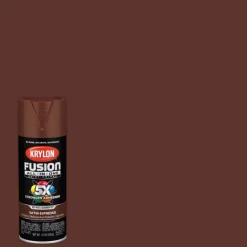 Krylon Fusion All-In-One Satin Espresso Paint + Primer Spray Paint 12 oz (Pack of 6).
