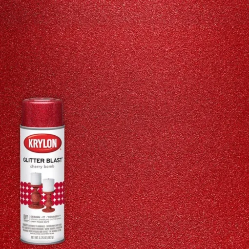 Krylon Glitter Blast Cherry Bomb Spray Paint 5.75 oz (Pack of 6)