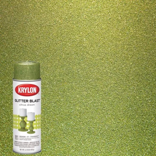 Krylon Glitter Blast Citrus Dream Spray Paint 5.75 oz (Pack of 6)