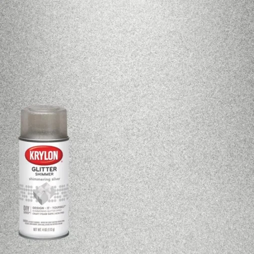 Krylon Glitter Shimmer Shimmering Silver Spray Paint 4 oz