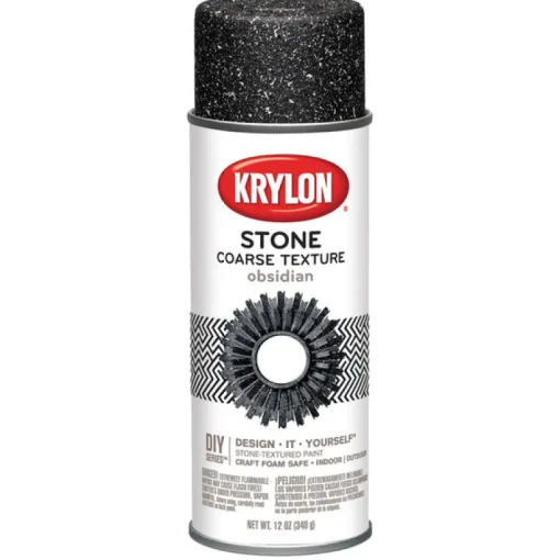Krylon Obsidian Coarse Stone Finish Spray 12 oz (Pack of 6)