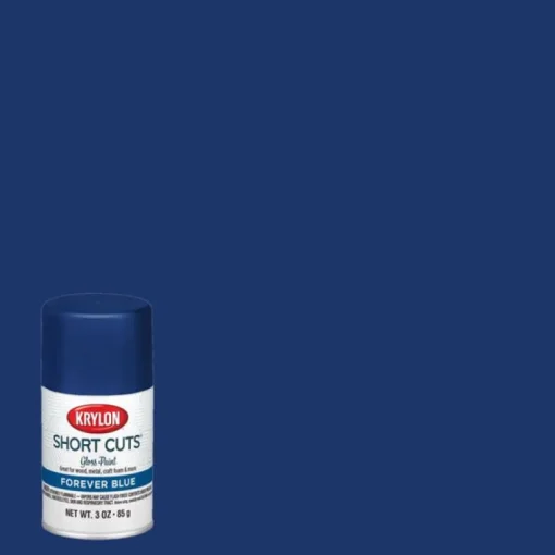 Krylon Short Cuts Gloss Forever Blue Spray Paint 3 oz. (Pack of 6)