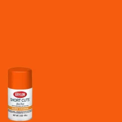 Krylon Short Cuts Gloss Glow Orange Spray Paint 3 oz. (Pack of 6)