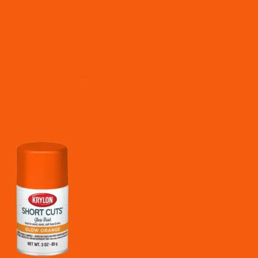 Krylon Short Cuts Gloss Glow Orange Spray Paint 3 oz. (Pack of 6)