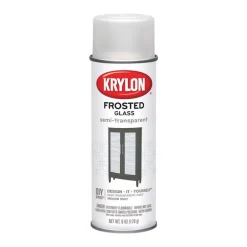 Krylon White Frosted Glass Lacquer Thinner Aerosol Can Spray Paint 6 oz. (Pack of 6)