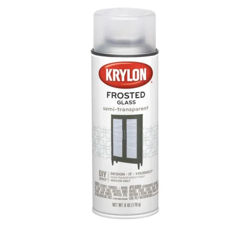 Krylon White Frosted Glass Lacquer Thinner Aerosol Can Spray Paint 6 oz. (Pack of 6)