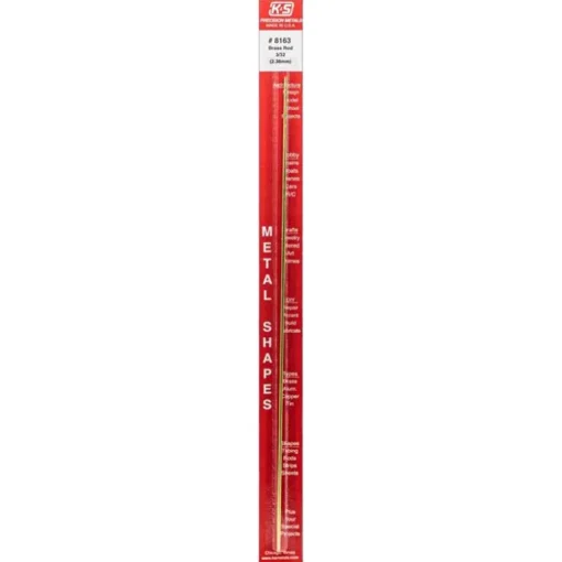 K&S 3/32 in. Dia. x 12 in. L Brass Rod (1 Rod)