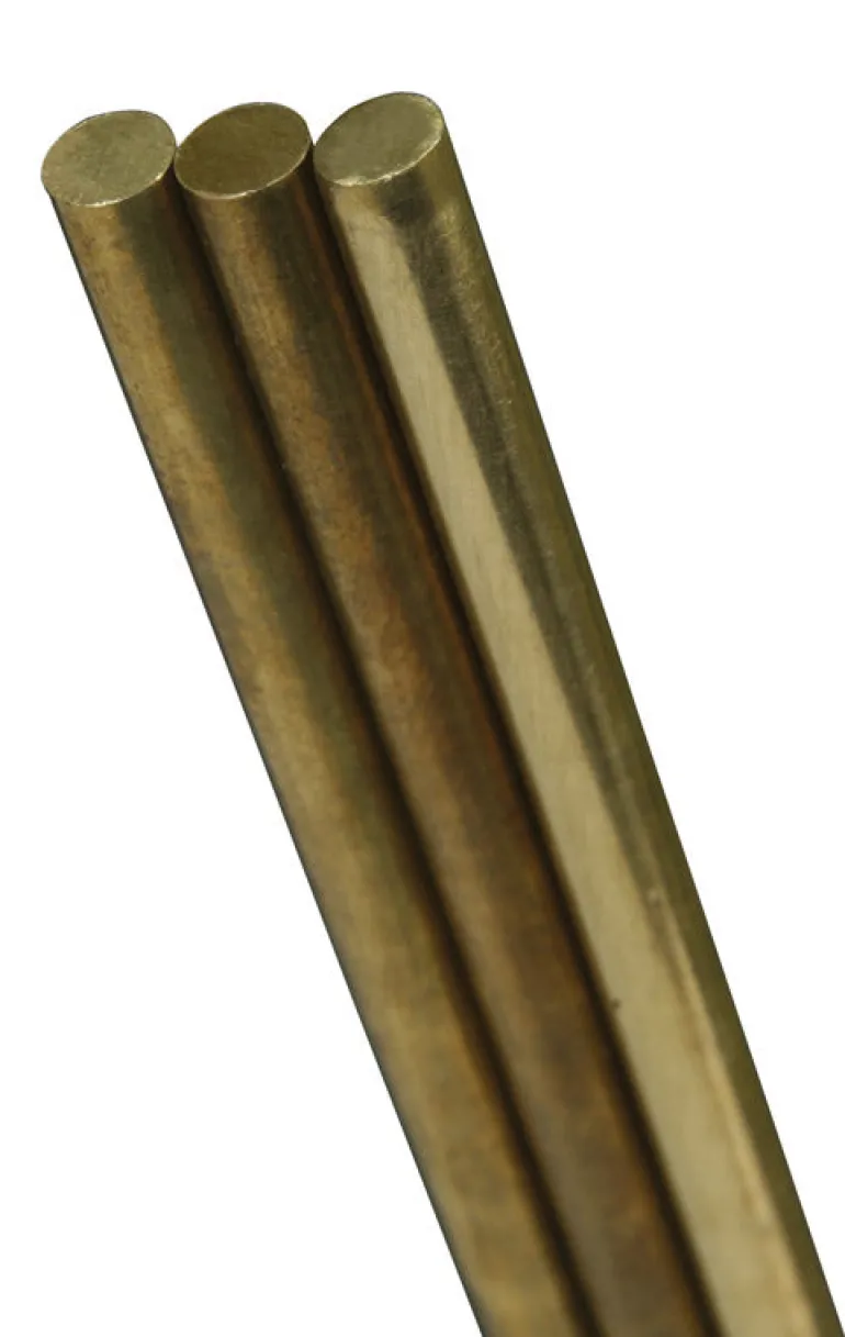 K&S 0.114/0.081/0.072 in. D X 12 in. L Brass Rod 3 pk