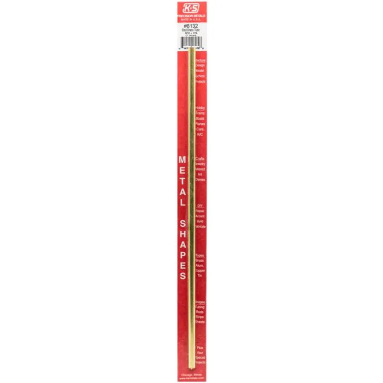 K&S 9/32 in. D X 12 in. L Round Brass Tube 1 pk