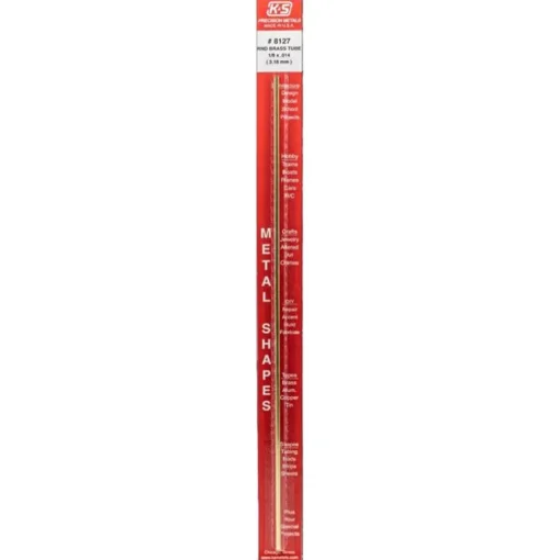 K&S 1/8 in. D X 12 in. L Round Brass Tube 1 pk