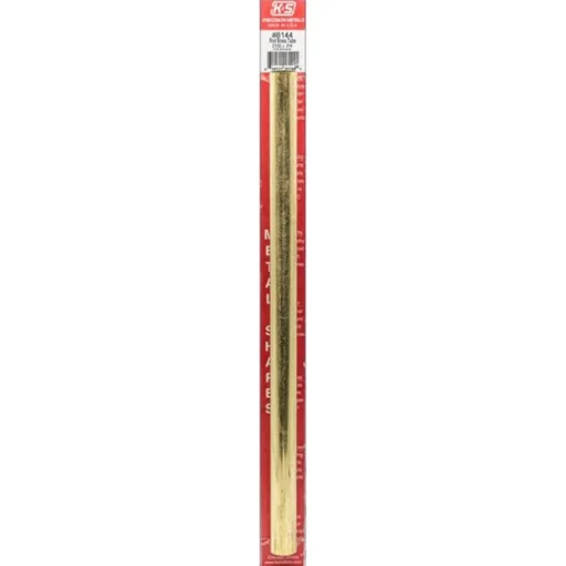 K&S 21/32 in. D X 12 in. L Round Brass Tube 1 pk