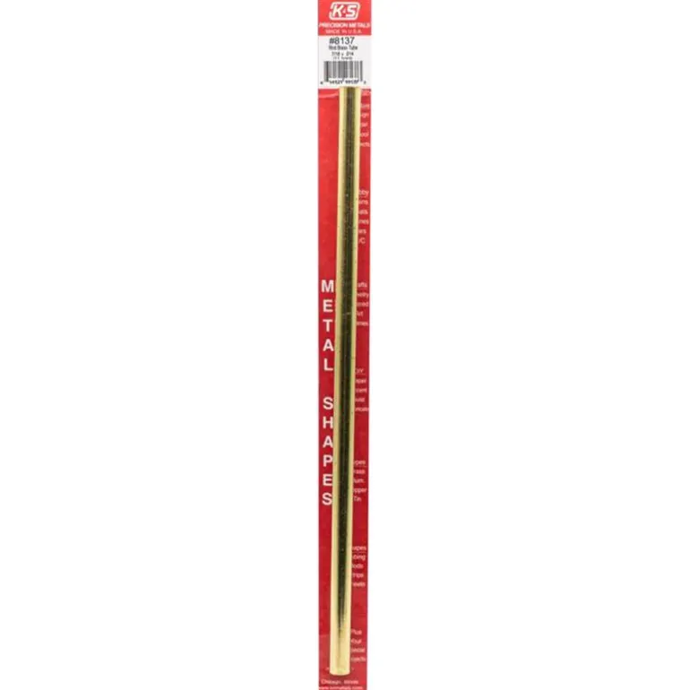 K&S 7/16 in. D X 12 in. L Round Brass Tube 1 pk