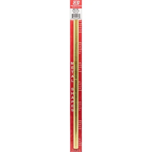 K&S 15/32 in. D X 12 in. L Round Brass Tube 1 pk