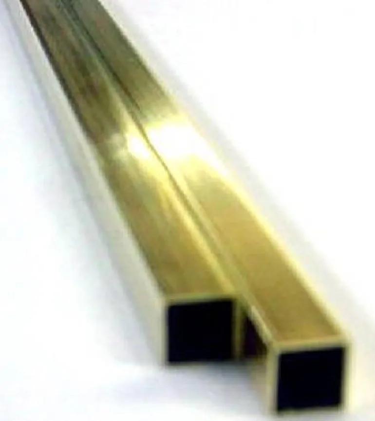 K&S 1/8 in. W X 12 in. L Square Brass Tube 1 pk