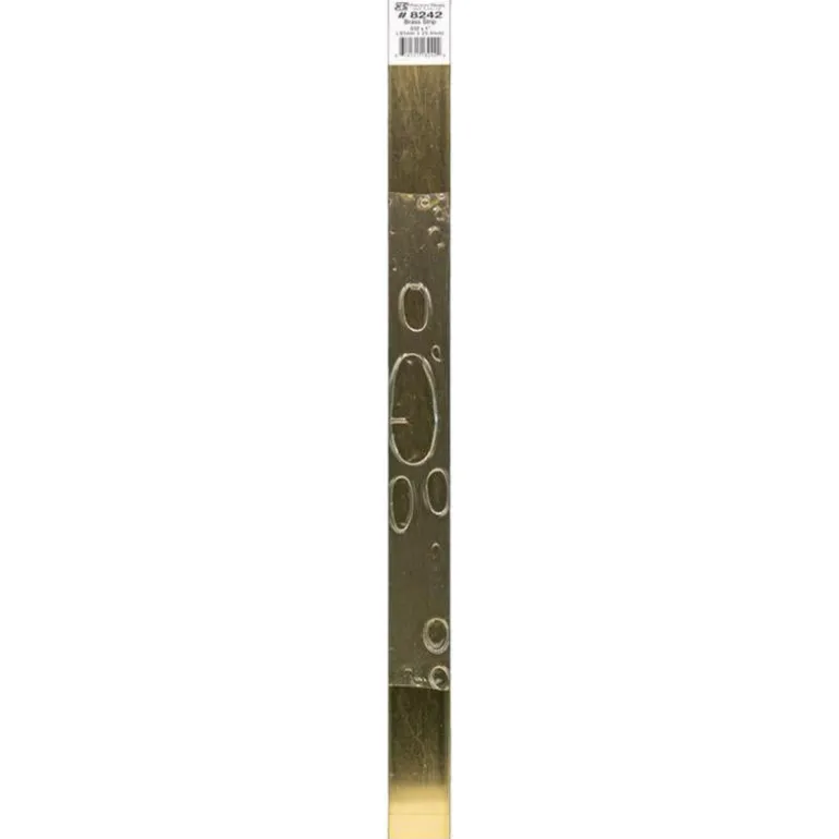 K&S 0.032 in. X 1 in. W X 12 in. L Mill Brass Metal Strip