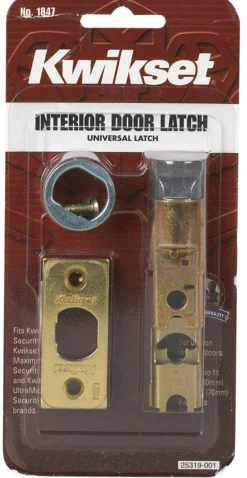 Kwikset Bright Brass Gold Steel Door Latch 1 pk
