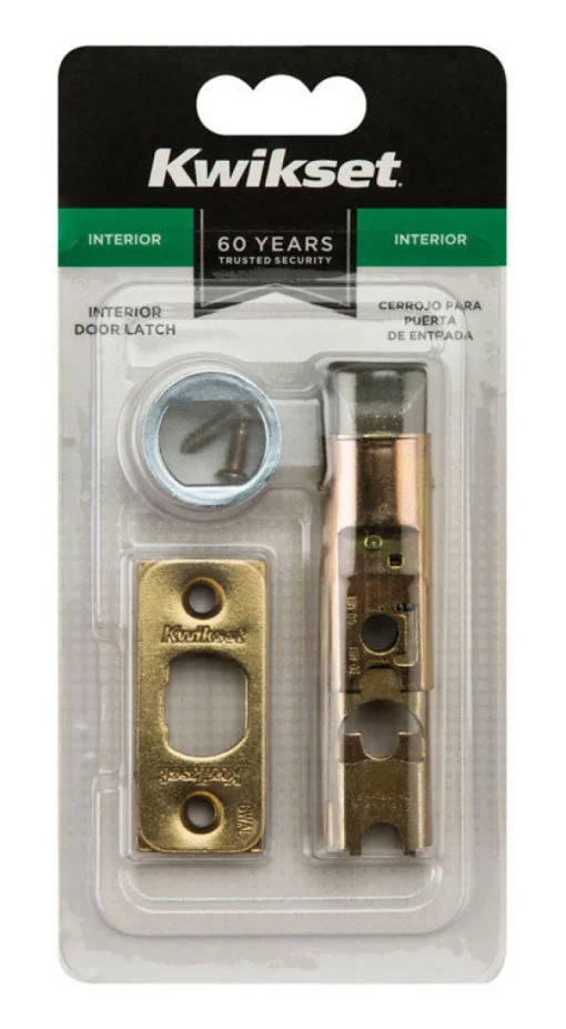Kwikset Bright Brass Gold Steel Door Latch 1 pk