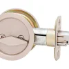 Kwikset Satin Nickel Metal Indoor Round Bed/Bath Pocket Door Lock