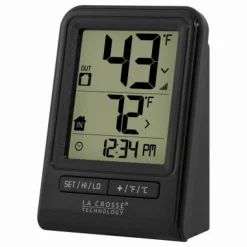 La Crosse Technology Black Plastic 140 Deg. F Wireless Thermometer 2.64 L x 1.38 W in.
