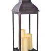 LANTERN FLMLSS BLK PEWTR