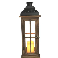 LANTERN+CNDL MTL/WD 20"