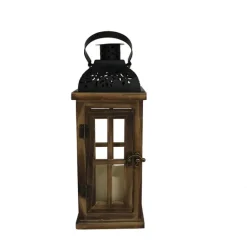 LANTERN+CNDL MTL/WD 12"