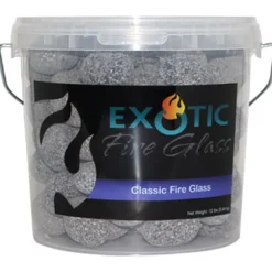 Lava Fire Stones, Black Oval, .5 to .75-In., 12-Lb.